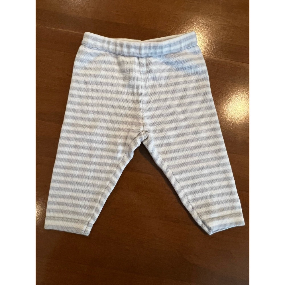 TEA Collection Pants Size 3-6M Neutral Striped Luxury Pima Cotton Ethically Made